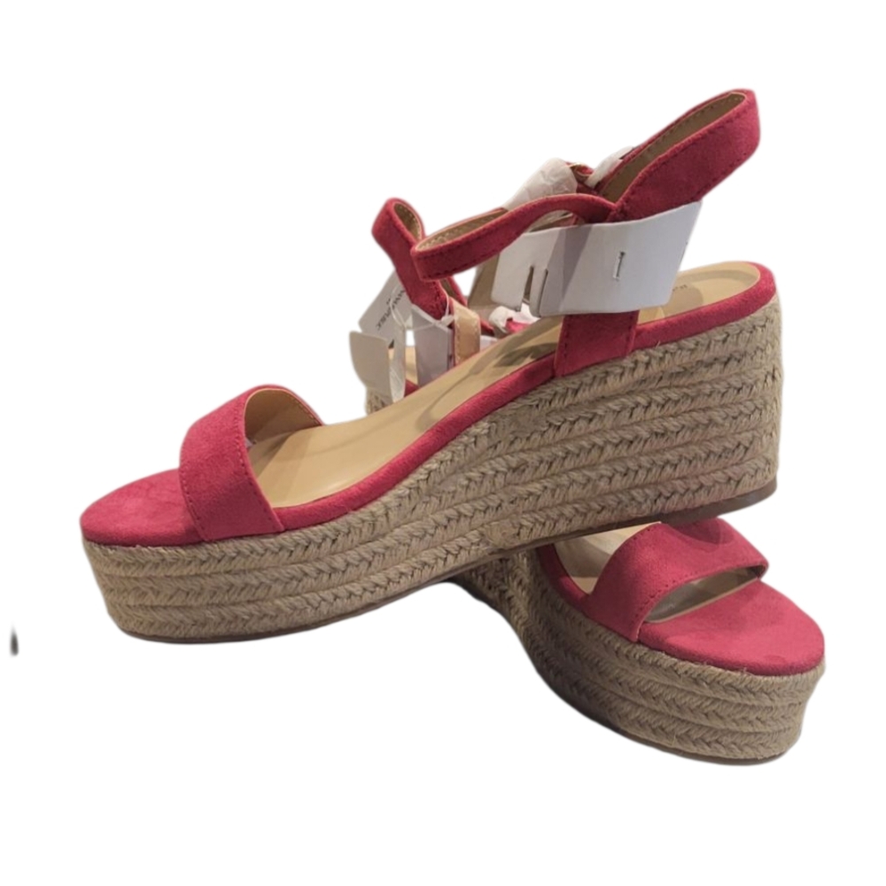 Stylish Red Wedge Sandals